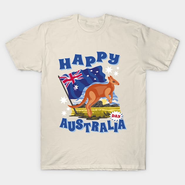 Happy australia T-Shirt by GoshaDron